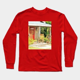 Western Front Porch with Rocking Chairs Long Sleeve T-Shirt